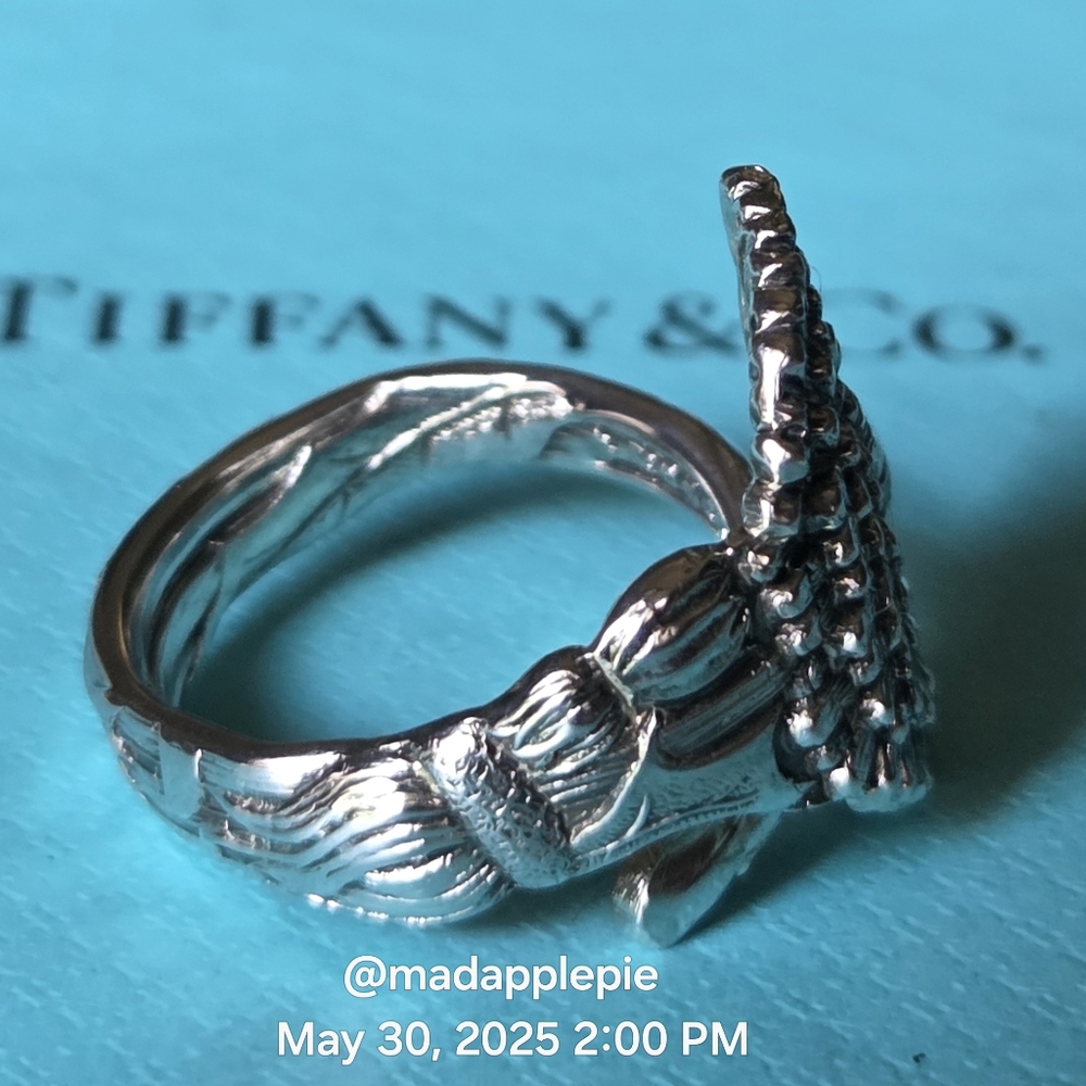 1885 Tiffany & Co.  Dandelion Spoon Ring in Sterling Silver Luxury Vintage #44 - Picture 6 of 12